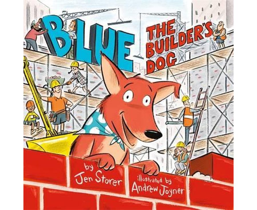 Blue, the builder's dog