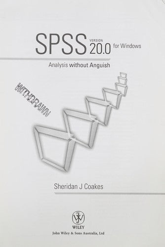 SPSS Version 20.0 for Windows