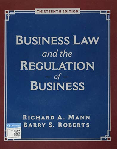 Business Law and the Regulation of Business