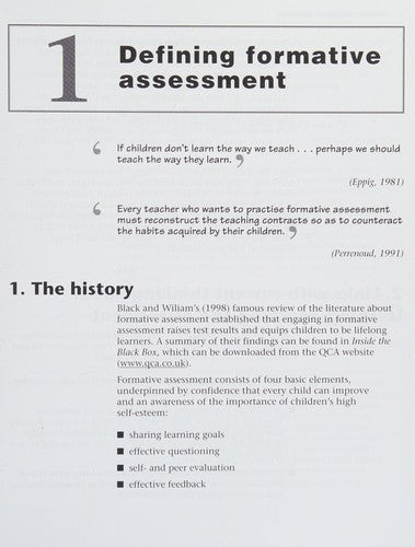Formative Assessment in Action Weaving the Elements Together