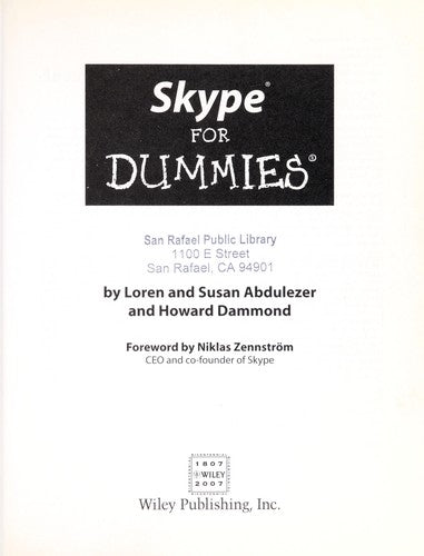 Skype For Dummies