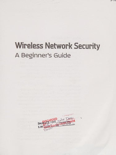 Wireless Network Security A Beginner's Guide