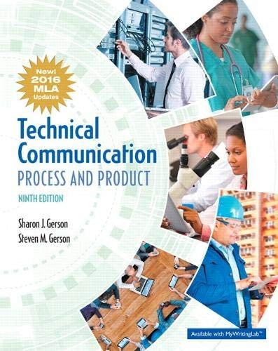 Technical Communication Process and Product, MLA Update Edition