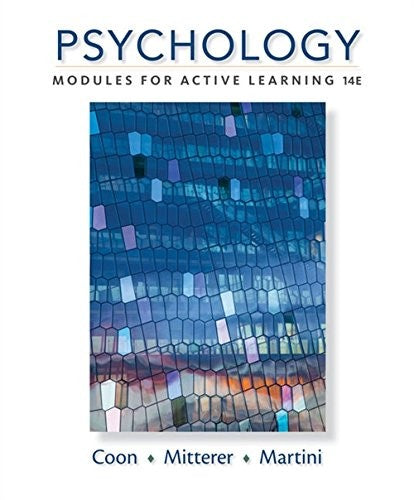 Psychology: Modules for Active Learning