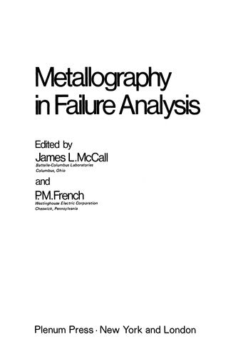 Metallography in Failure Analysis