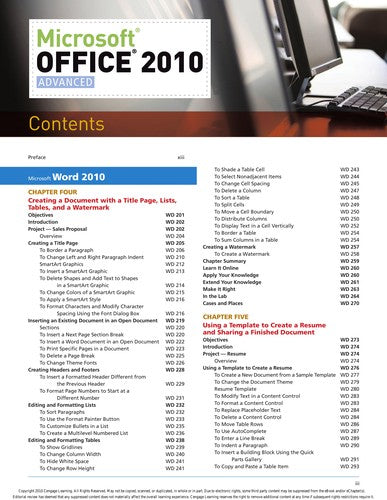 Microsoft Office 2010: Advanced