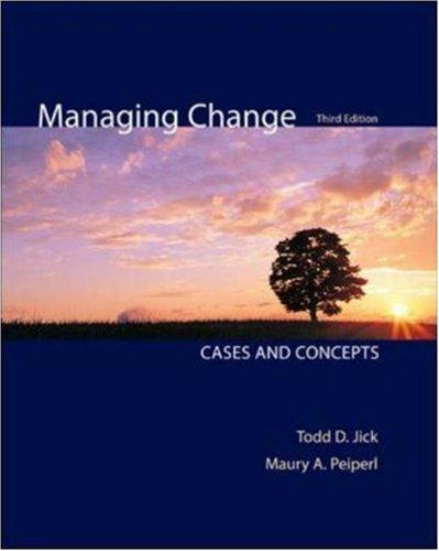 Managing Change: Cases and Concepts