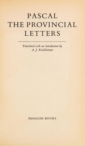 The Provincial Letters
