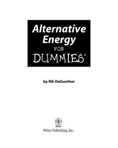 Alternative Energy For Dummies