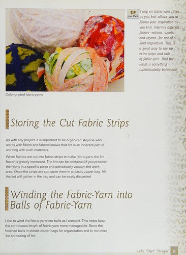 Strip & Knit with Style Create Fabric-yarn, Use Cotton, Wool, Fleece & More : Knit 16 Projects for You & Your Home