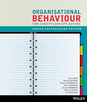 Organisational Behaviour Core Concepts & Applications 4e Australasian