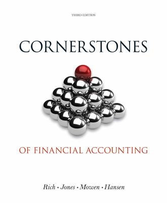 Cornerstones of Financial Accounting