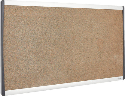 Quartet Bulletin Board, 24" x 14", Corkboard, Cubicle, Arc, Aluminum Frame (ARCB2414)