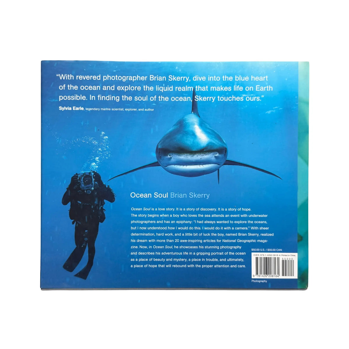View of the back cover and ISBN information for this authentic imported copy of Ocean Soul.