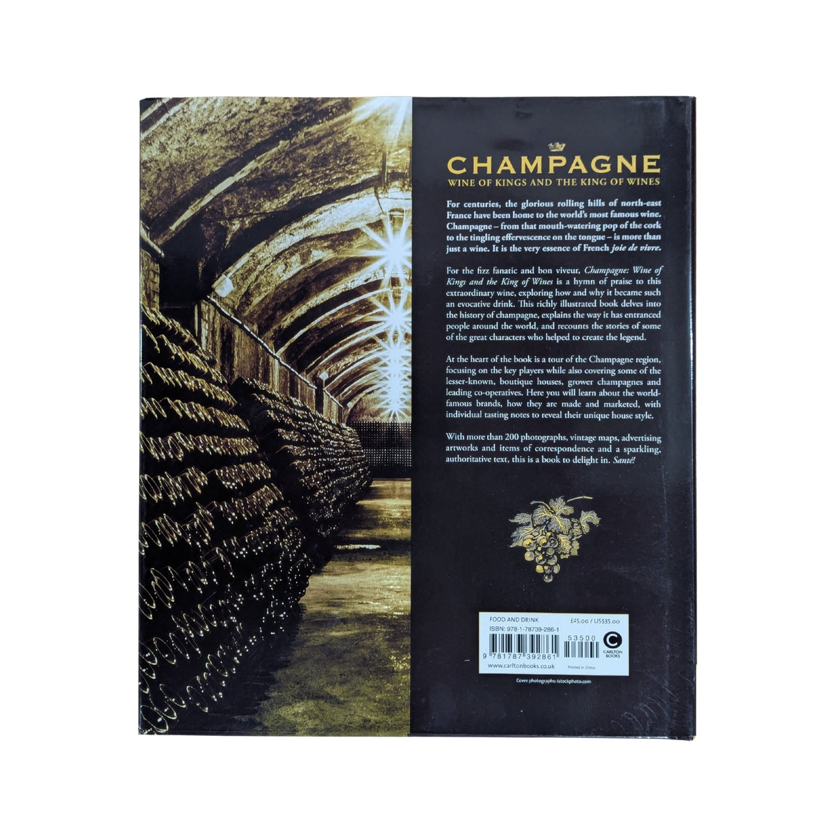 Back cover details of Champagne imported edition
