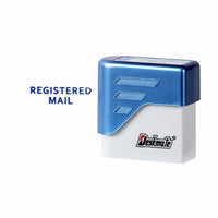 DESKMATE 49592 PRE-INKED OFFICE STAMP "REGISTERED MAIL" BLUE