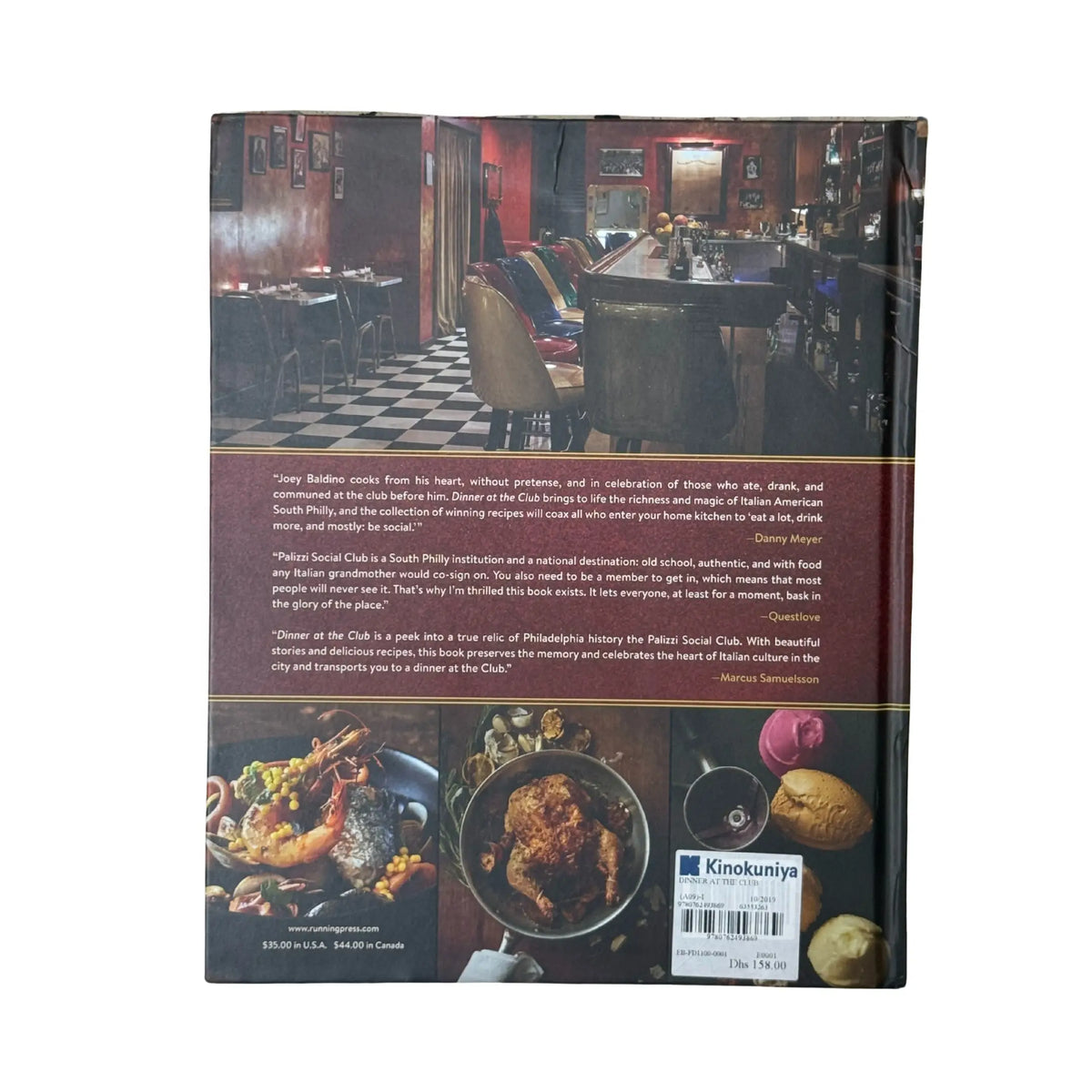 Back cover details of Dinner at the Club imported edition