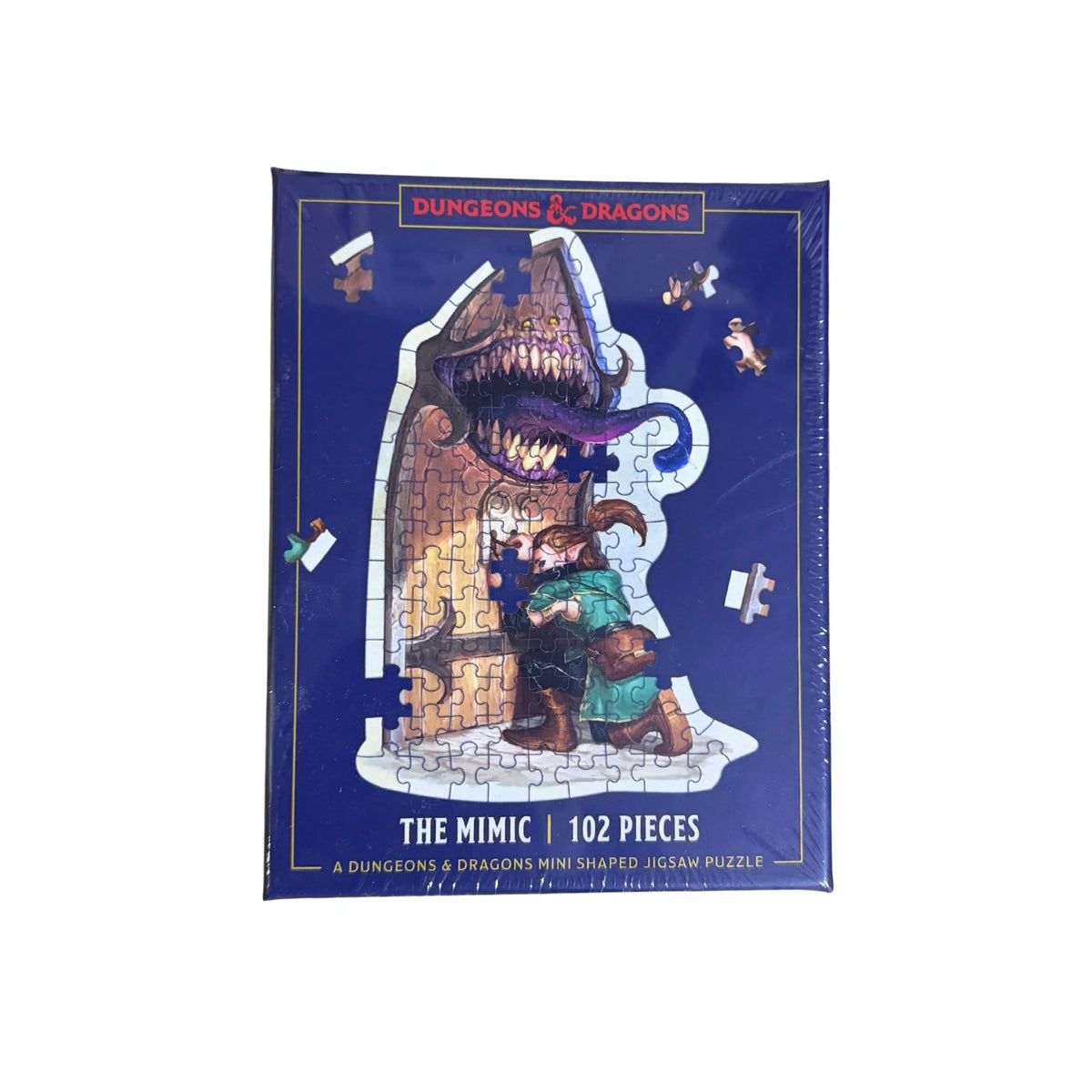 Dungeons and Dragons Mini Shaped Jigsaw Puzzle: the Mimic Edition 102-Piece Collectible Puzzle for All Ages