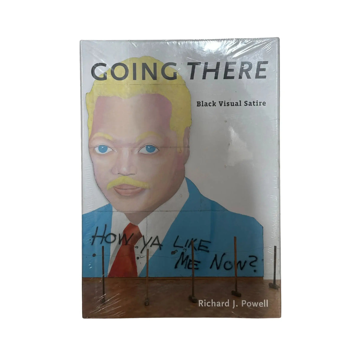 Book titled 'Going There' by Richard J. Powell with a cover featuring a stylized portrait of a person.