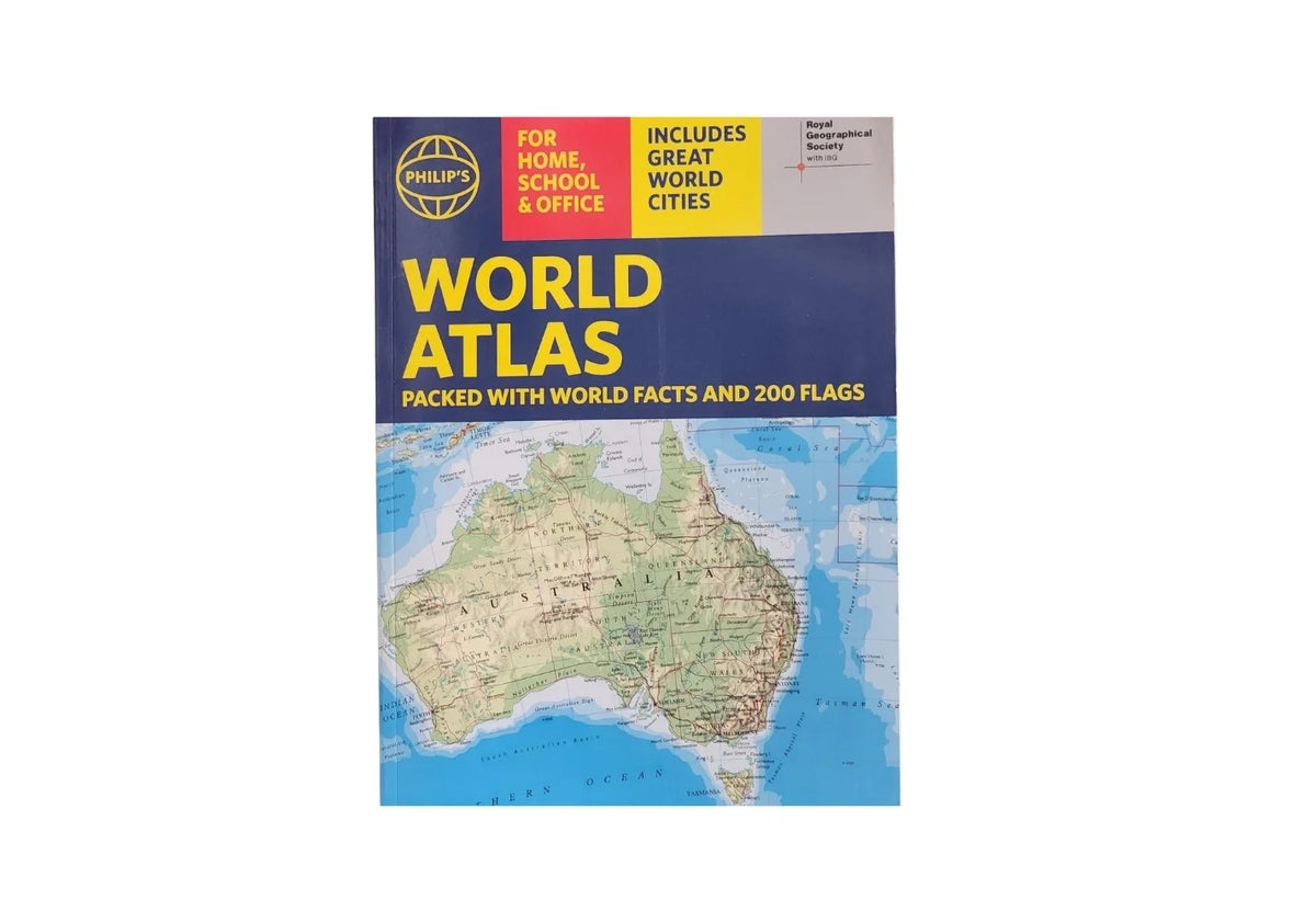 Philip's RGS World Atlas (A4) With Global Cities, Facts and Flags