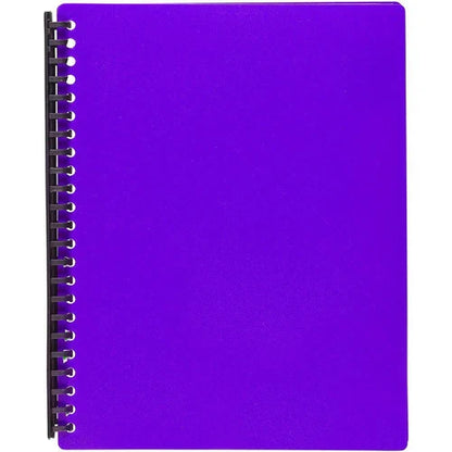 Display Book - Marbig - A4 - Easyzip Refillable - 20 Pocket - Purple