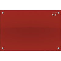 Quartet Infinity Frameless Magnetic Glass Board 900 X 600 mm Red
