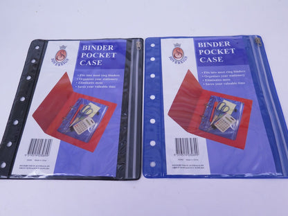 Sovereign A5 Binder Pocket Case fits A5 to A4 Binder 243x210mm 03089, Blue and Black Colour
