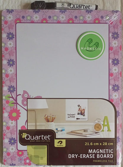 Quartet Whiteboard Tile Assorted Colours Blue, Pink and Green, 216x280mm : QT79527