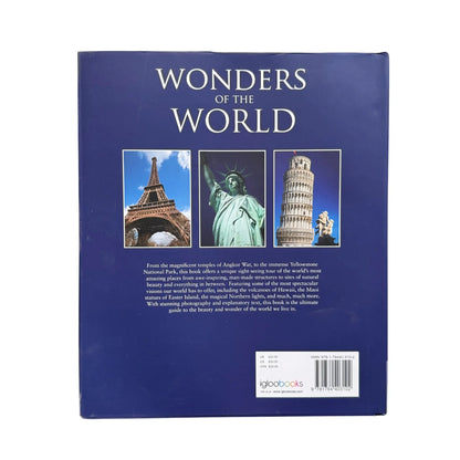 The back cover and synopsis of the original Wonders of the World book.