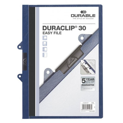 DURABLE DURACLIP EASY FILES A4 30 UNPUNCHED Sheet With Binder Fitting, Most Successful Business Folder World Wide