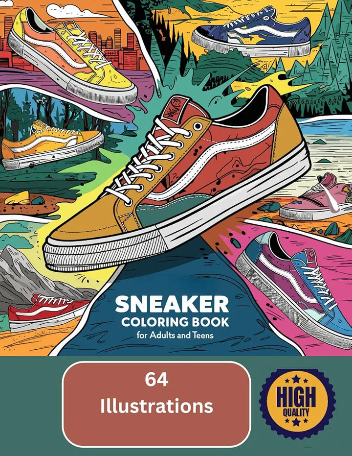 Sneakers A Coloring Book for Adults and Teenager
