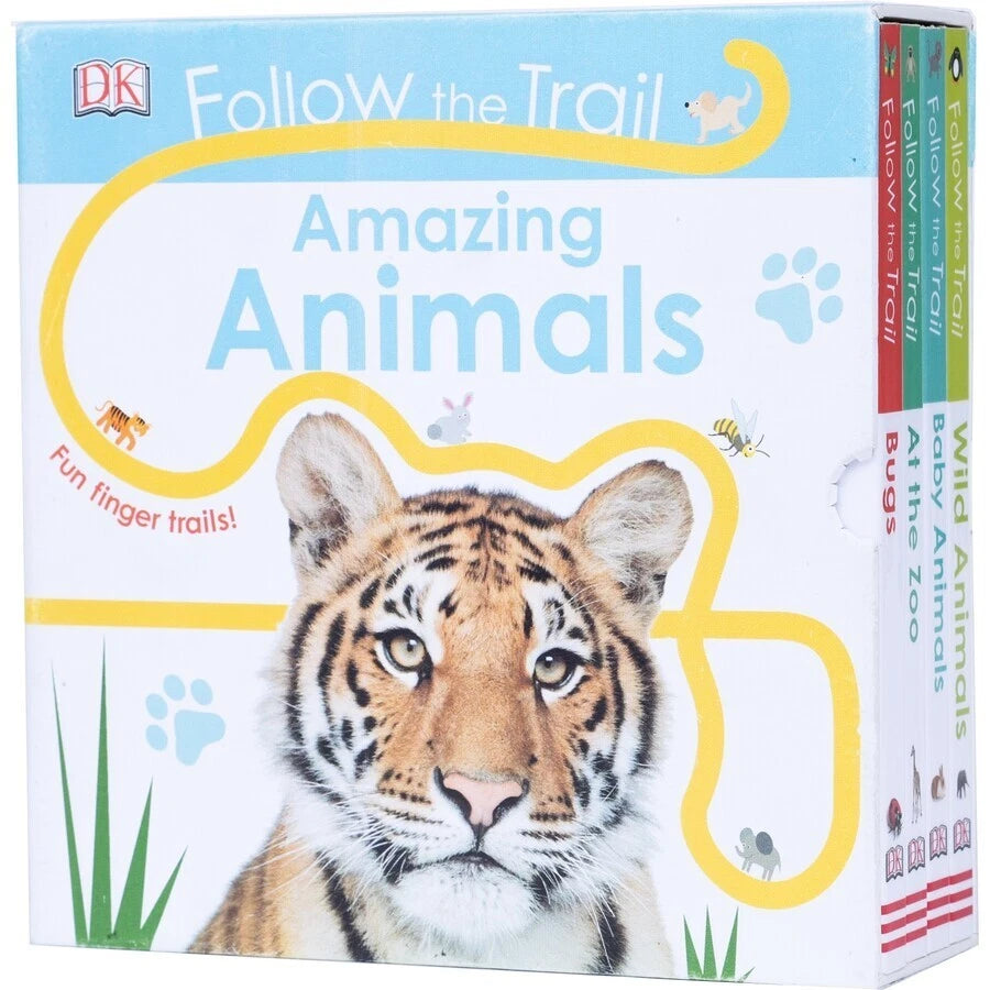 DK Follow the Trail Amazing Animals 4 Books Slipcase Set Educational Library