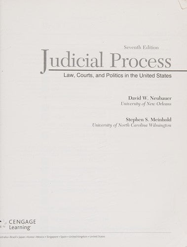 Judicial Process: Law, Courts, and Politics in the United States