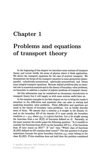 Boundary Value Problems for Transport Equations