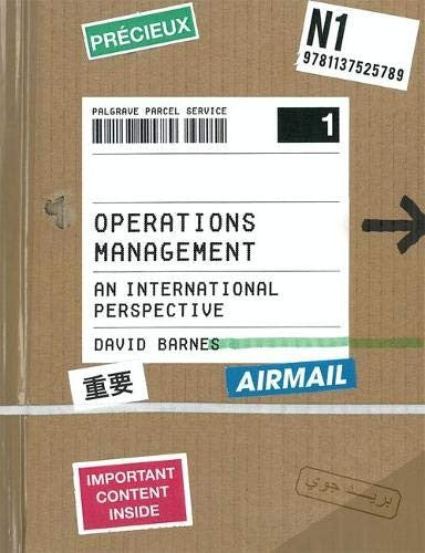 Operations Management An International Perspective