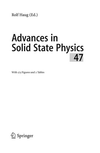 Advances in Solid State Physics 47