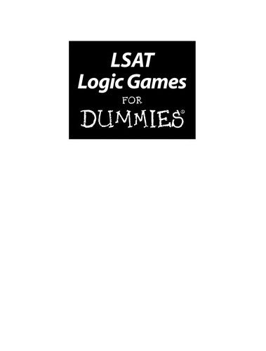 LSAT Logic Games For Dummies
