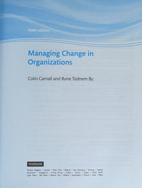 Managing Change in Organizations