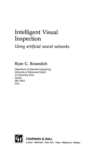 Intelligent Visual Inspection Using artificial neural networks