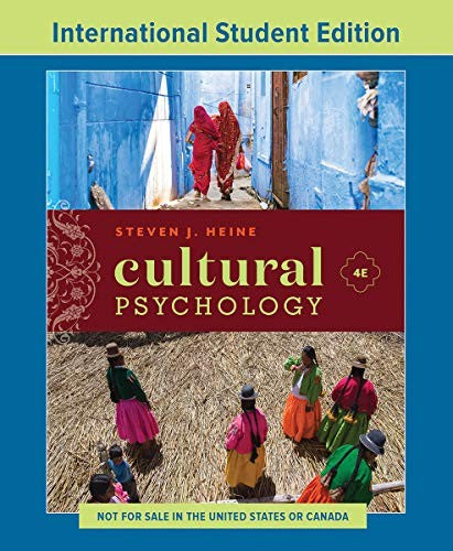 Cultural Psychology Fourth International Student Edition