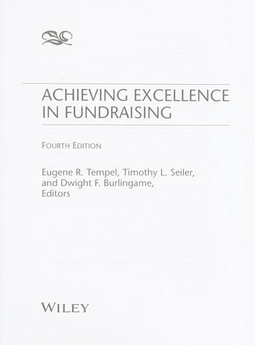 Achieving Excellence in Fundraising