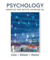 Psychology: Modules for Active Learning
