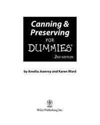 Canning and Preserving For Dummies