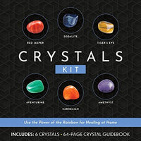 Crystals Kit Use the Power of the Rainbow for Healing at Home - Includes: 6 Crystals, 64-page Crystal Guidebook