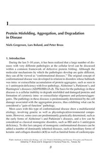 Protein Misfolding and Disease