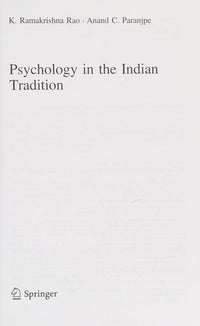 Psychology in the Indian Tradition