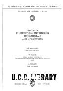 Plasticity in Structural Engineering, Fundamentals and Applications