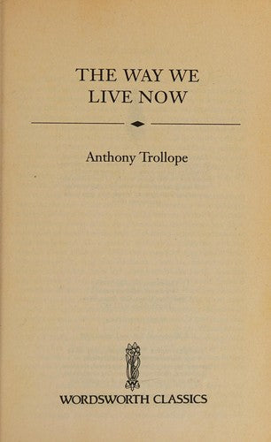 The Way We Live Now