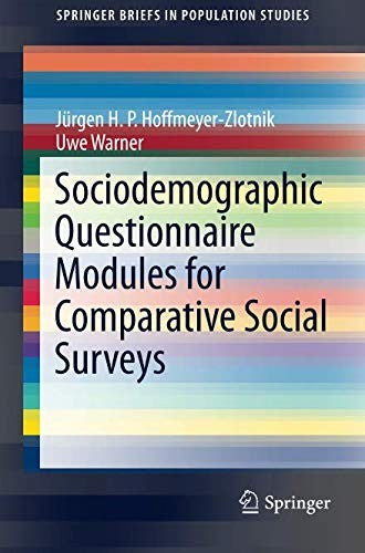 Sociodemographic Questionnaire Modules for Comparative Social Surveys
