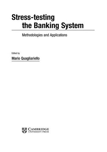Stress-testing the Banking System Methodologies and Applications